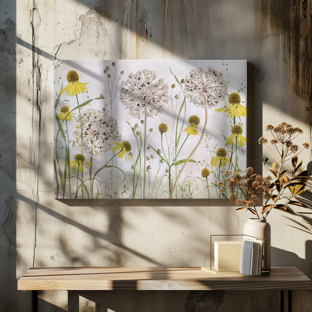 Alliums and heleniums - Poster / Art Print - interiör