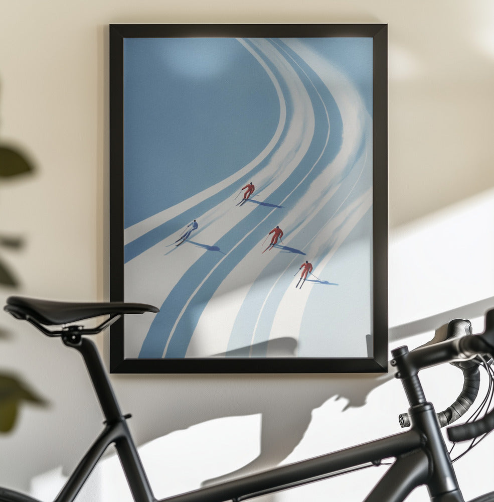 Four Skiers - Poster / Art Print - interiör