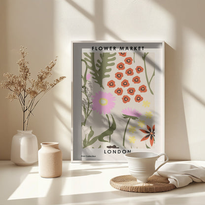 Flower Market London - Poster / Art Print - interiör