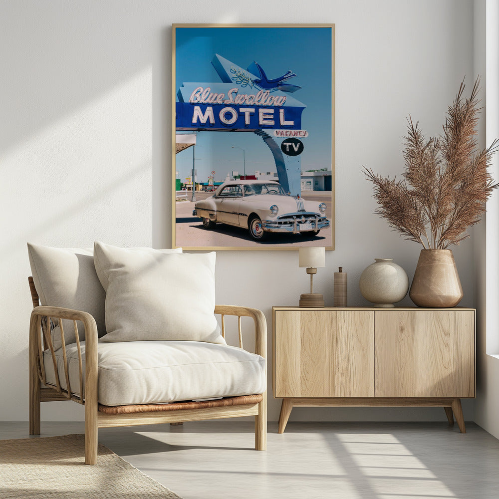 Blue Swallow Motel - Poster / Art Print - interiör