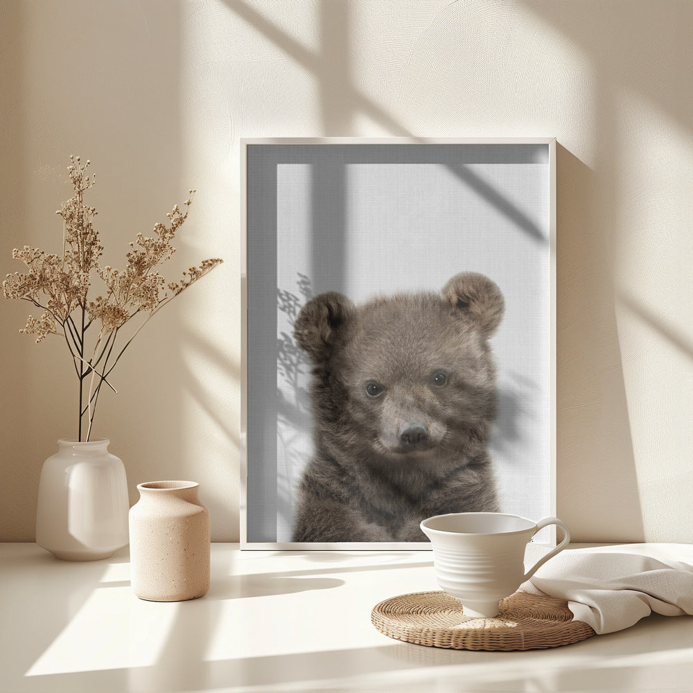 Peekaboo Baby Bear - Poster / Art Print - interiör