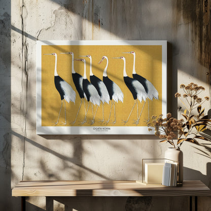 Japanese Red Crown Crane - Poster / Art Print - interiör