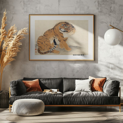 Sitting Tiger (1777) - Poster / Art Print - interiör