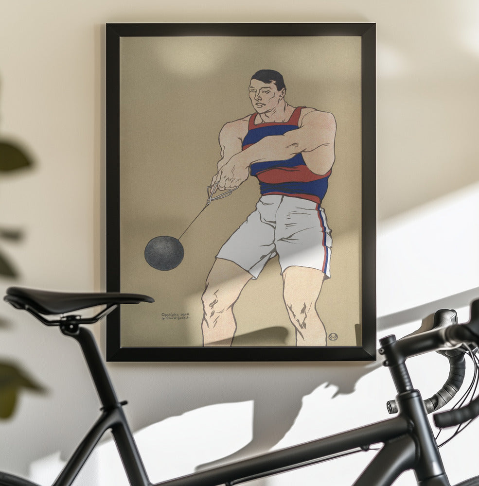 Hammer Throw (1908) - Poster / Art Print - interiör