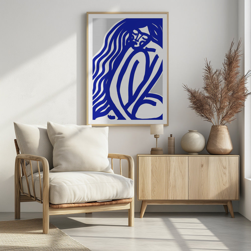 The Silence (Blue) - Poster / Art Print - interiör