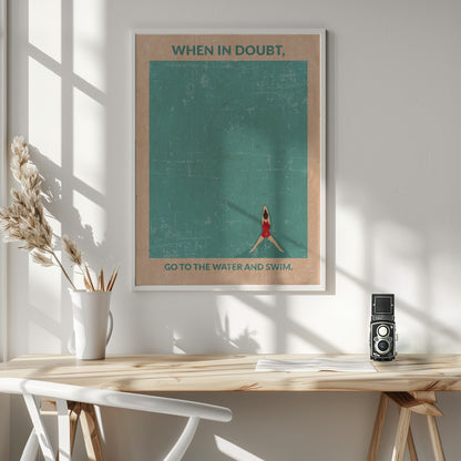 Open Water Standard Wall Art - Poster / Art Print - interiör