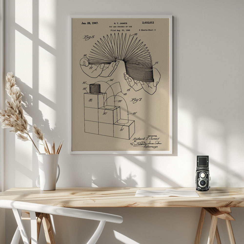 Toy and Process of Use Patent 1947 - Poster / Art Print - interiör