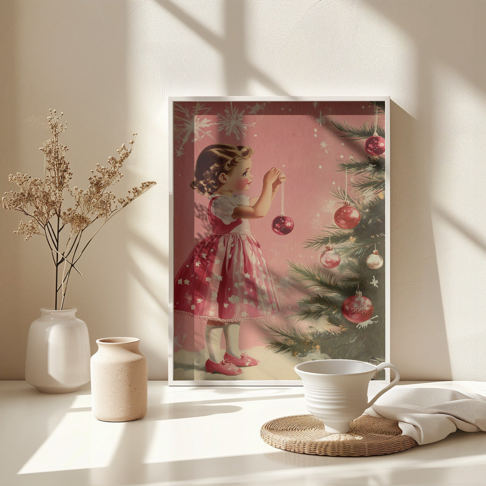 Girl With Baubles - Poster / Art Print - interiör