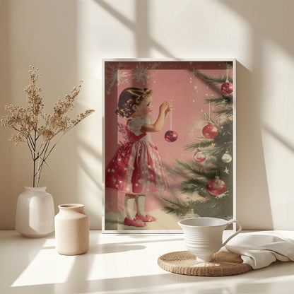 Girl With Baubles - Poster / Art Print - interiör