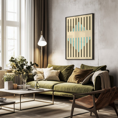 Faded Geometric #3 - Poster / Art Print - interiör