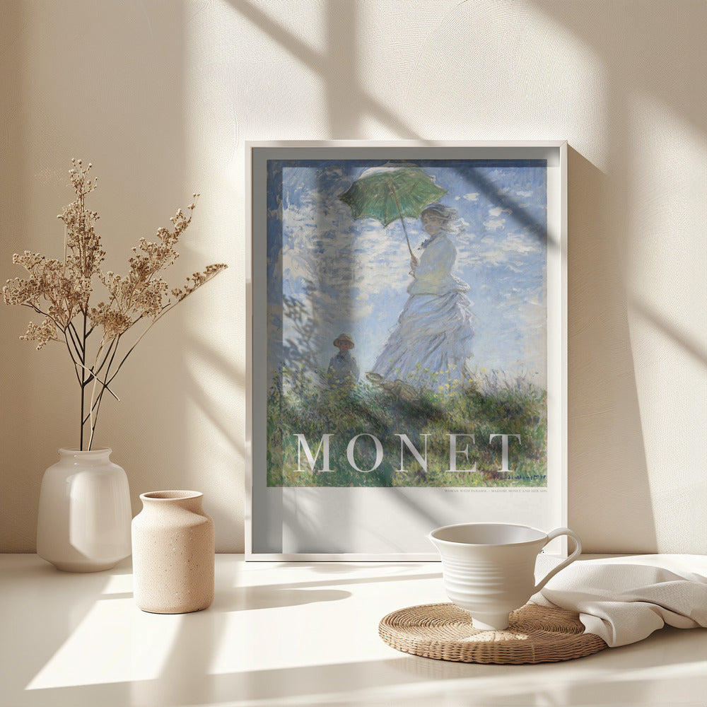 Woman With Parasol - Poster / Art Print - interiör