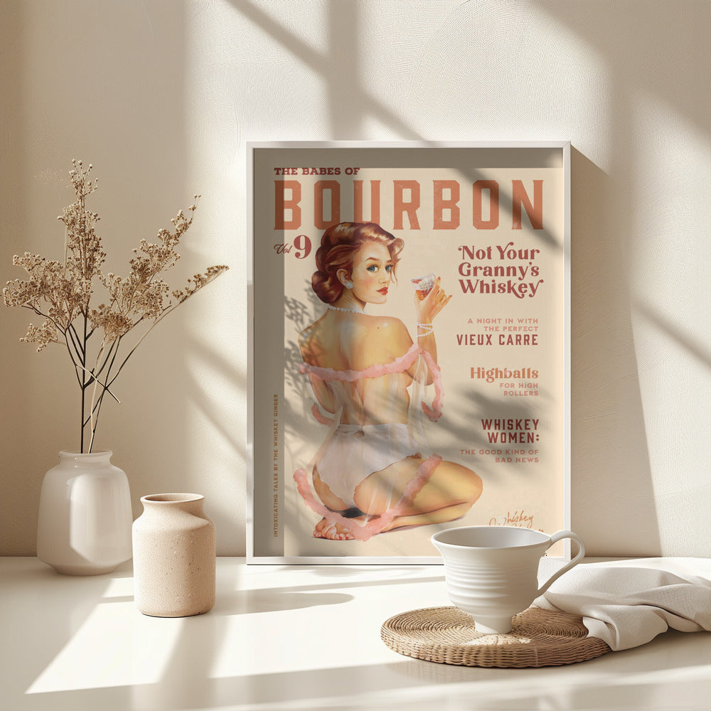 Babes of Bourbon Vol 9 Vintage Whiskey Pinup - Poster / Art Print - interiör
