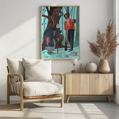 Fairy tale soldier and the witch - Poster / Art Print - interiör