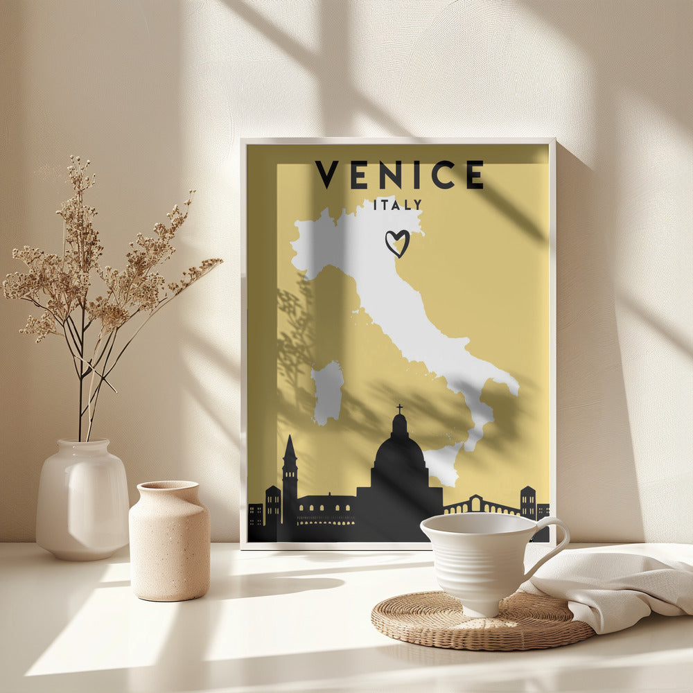 City Love Maps 91 - Poster / Art Print - interiör