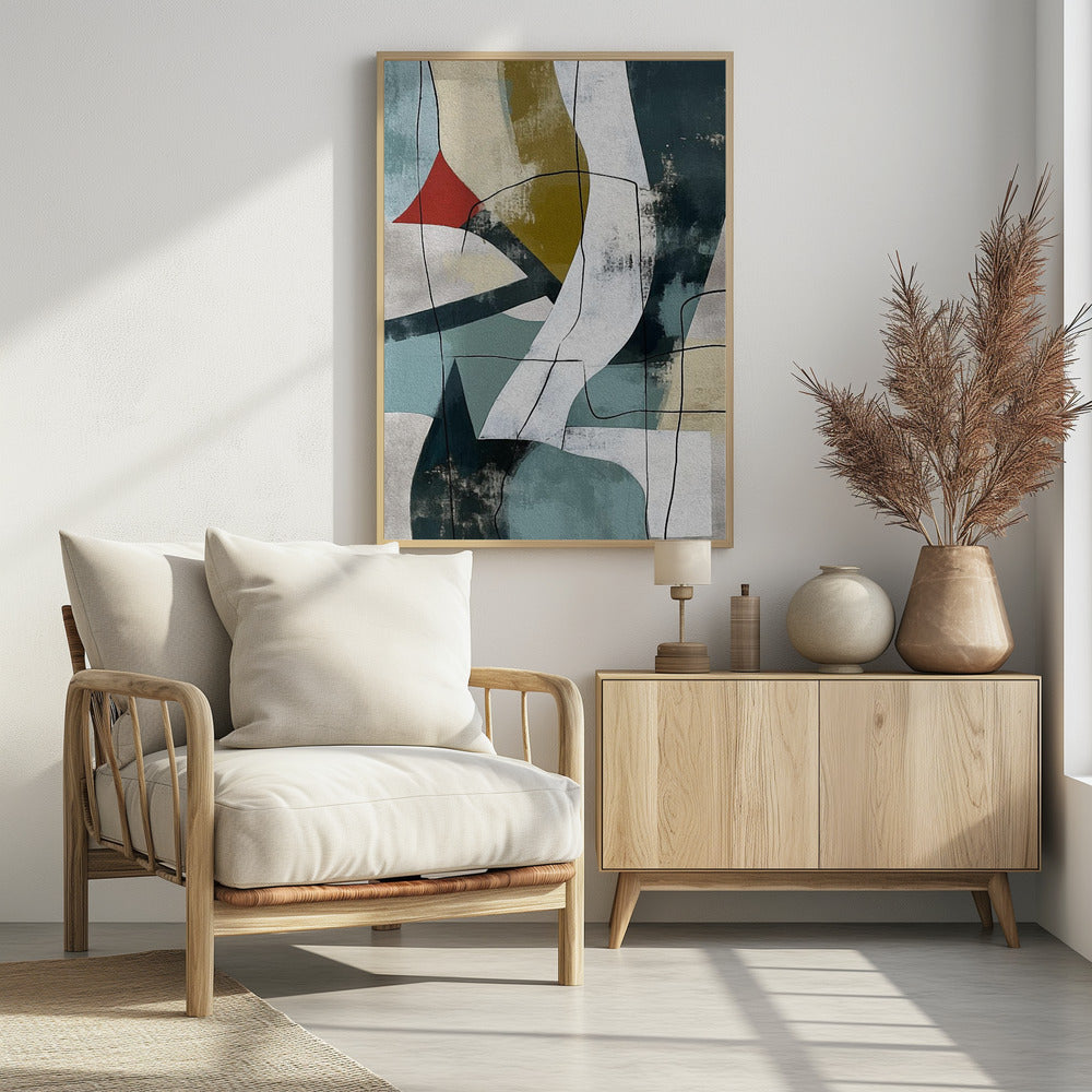 Abstract Fields No 2 - Poster / Art Print - interiör