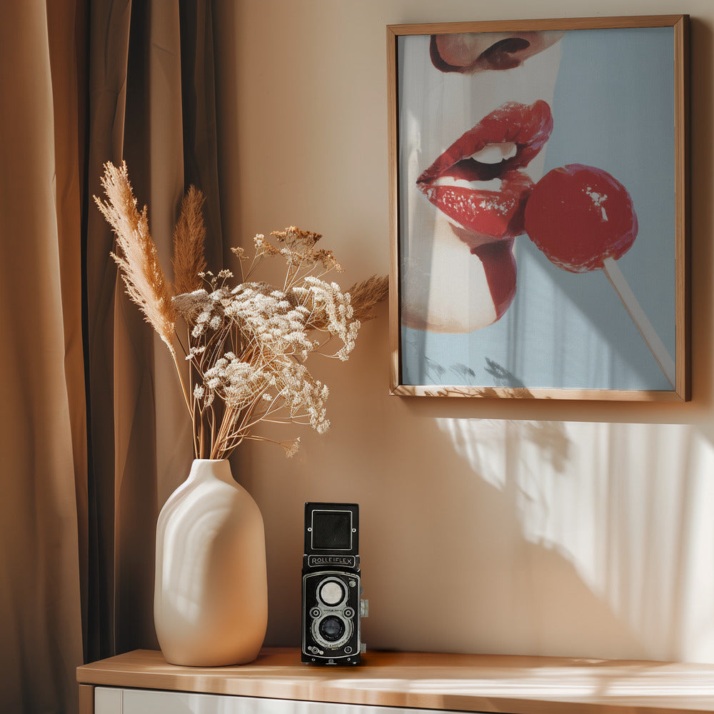 Red Lollipop - Poster / Art Print - interiör