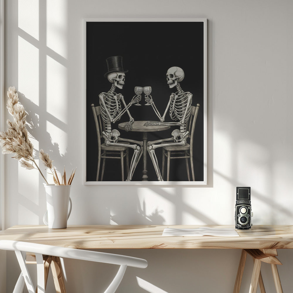 Celebrating Skeletons - Poster / Art Print - interiör