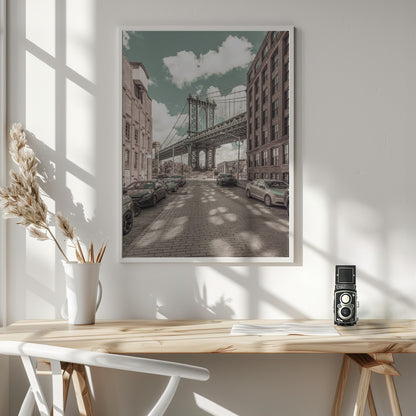 NEW YORK CITY Manhattan Bridge - Poster / Art Print - interiör