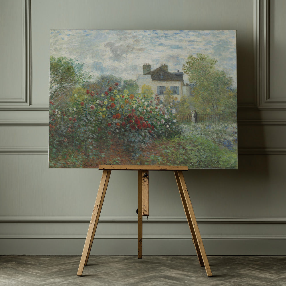 The Artist's Garden In Argenteuil, a Corner of the Garden With Dahlias (1873) - Poster / Art Print - interiör