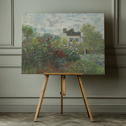 The Artist's Garden In Argenteuil, a Corner of the Garden With Dahlias (1873) - Poster / Art Print - interiör