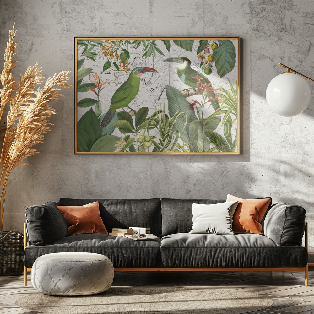 Parrots Nostalgic Journey 3 - Poster / Art Print - interiör