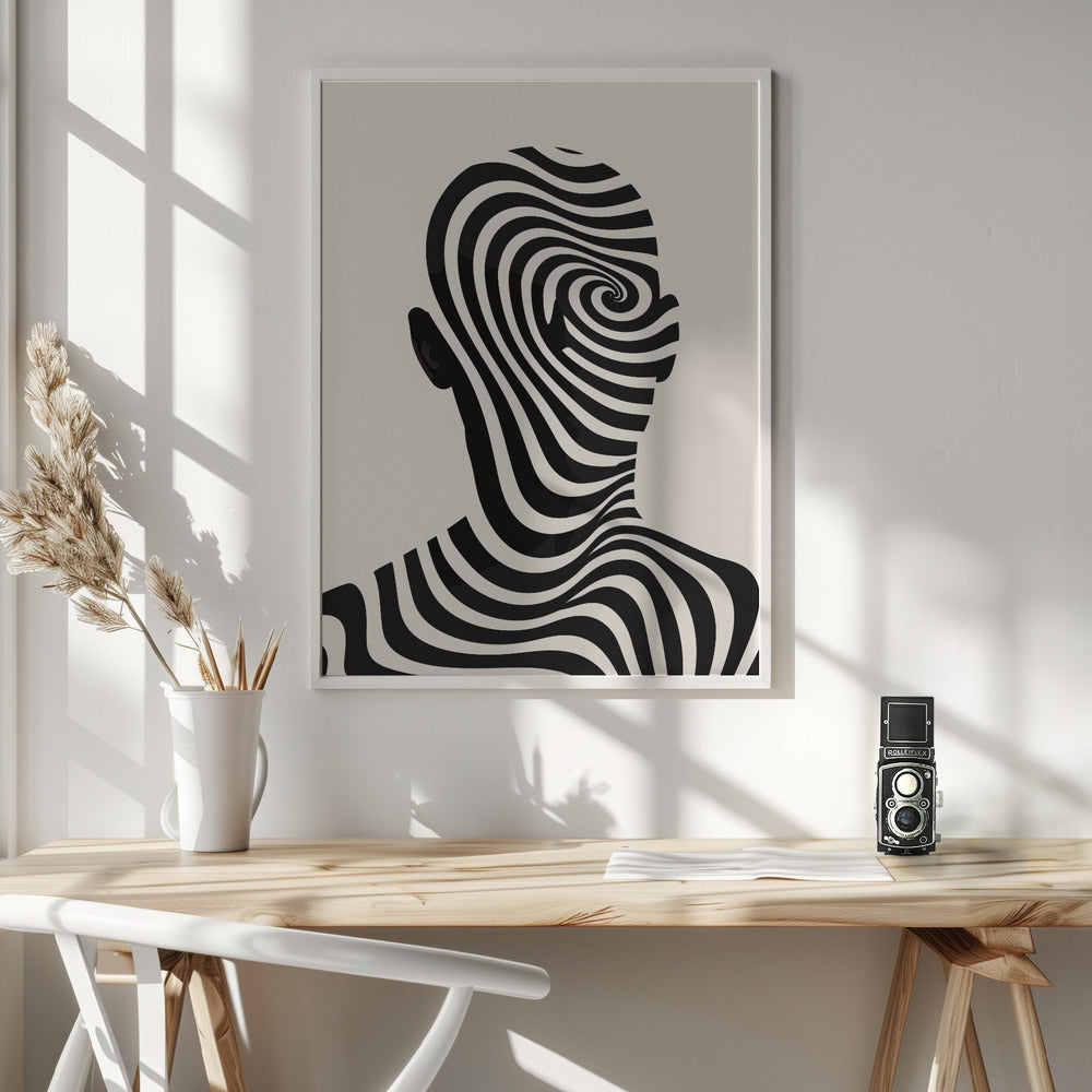 Striped Man - Poster / Art Print - interiör