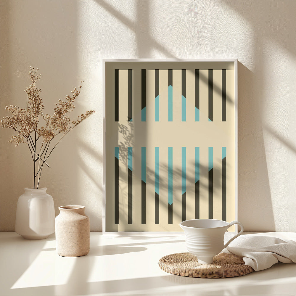Faded Geometric #3 - Poster / Art Print - interiör
