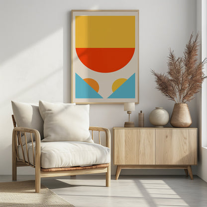 Bright Minimal Shapes Series #1 - Poster / Art Print - interiör