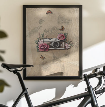 Vintage Camera - Poster / Art Print - interiör