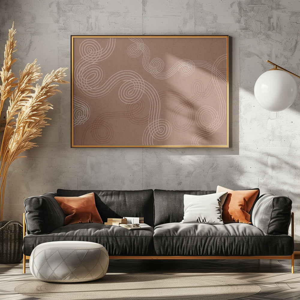 calming essentials loops Mocha Mousse - Poster / Art Print - interiör