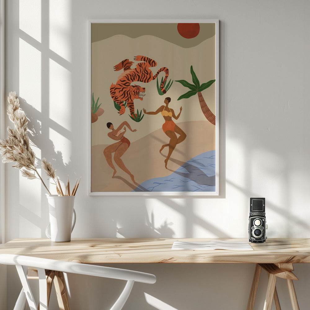Dancing Tiger - Poster / Art Print - interiör