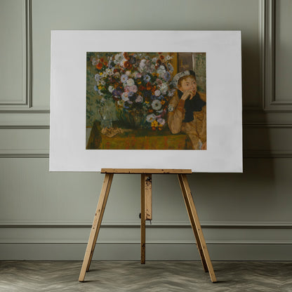 A Woman Seated Beside a Vase of Flowers No.2 - Poster / Art Print - interiör
