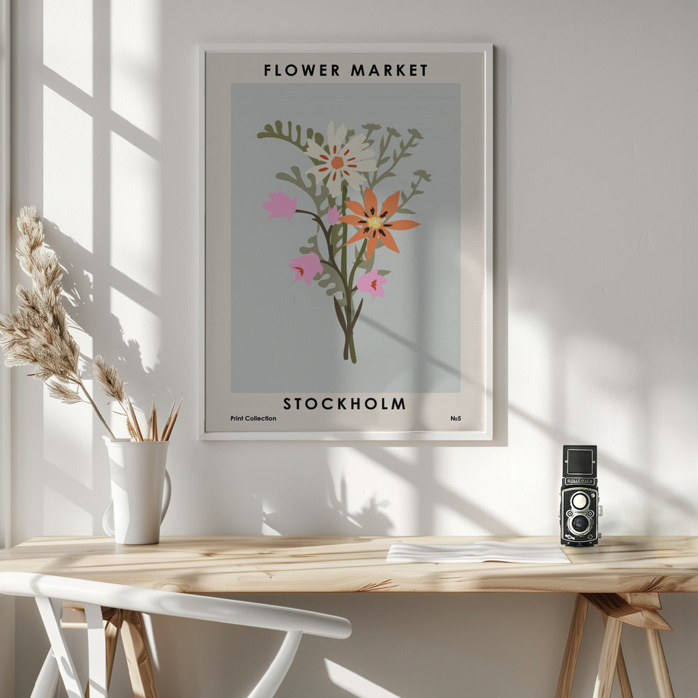 Flower Market Stockholm - Poster / Art Print - interiör