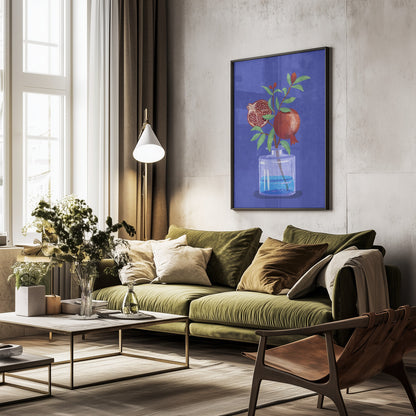 pomegranate in Vase - Poster / Art Print - interiör