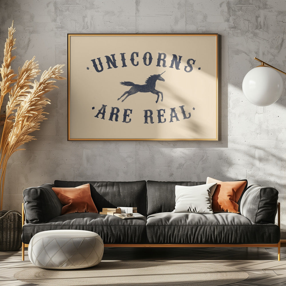 Unicorns Are Real Ii - Poster / Art Print - interiör