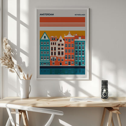 Amsterdam Travel Poster - Poster / Art Print - interiör