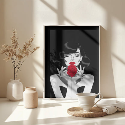 The Red Rose - Poster / Art Print - interiör