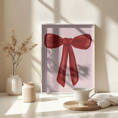 Red Bow - Poster / Art Print - interiör
