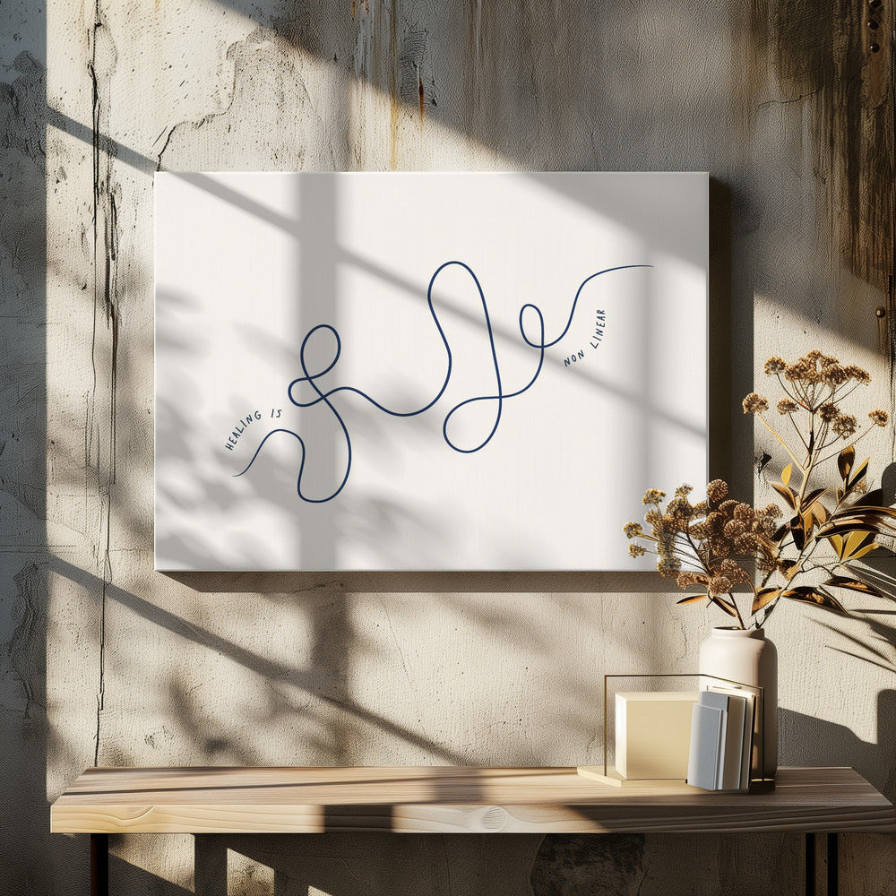 Healing Is Nonlinear - Poster / Art Print - interiör