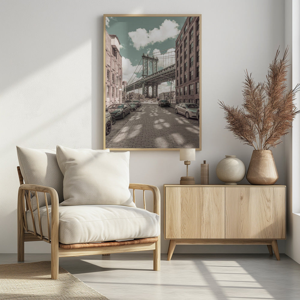 NEW YORK CITY Manhattan Bridge - Poster / Art Print - interiör
