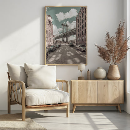 NEW YORK CITY Manhattan Bridge - Poster / Art Print - interiör