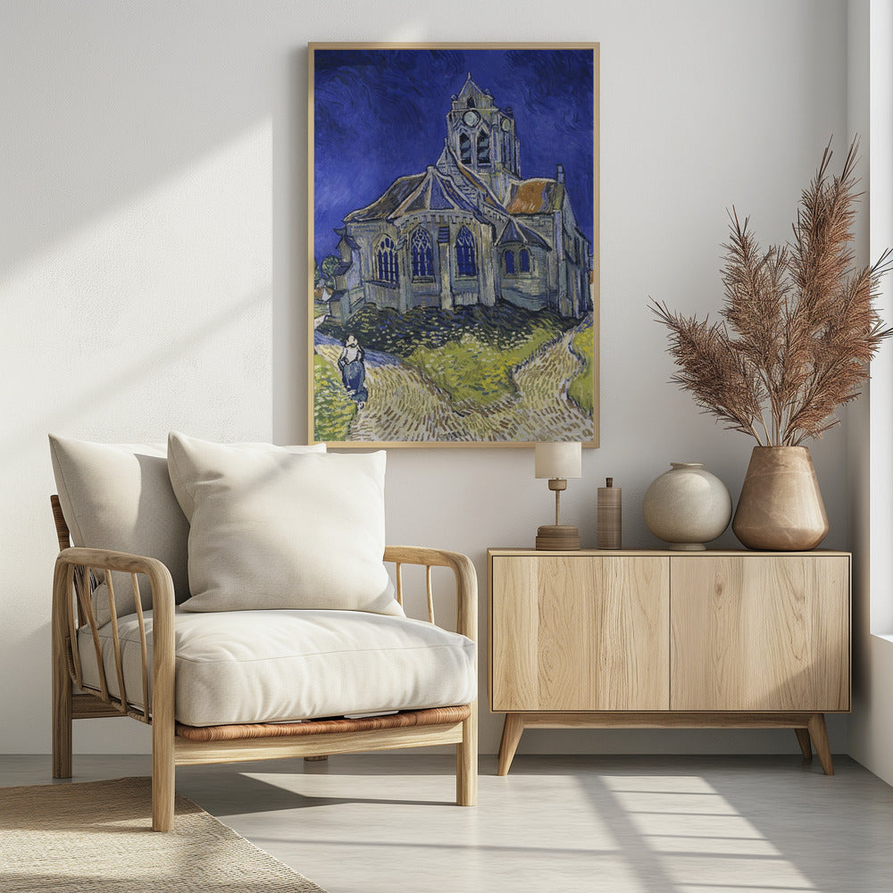 Vincent Van Gogh's the Church At Auvers (1890) - Poster / Art Print - interiör
