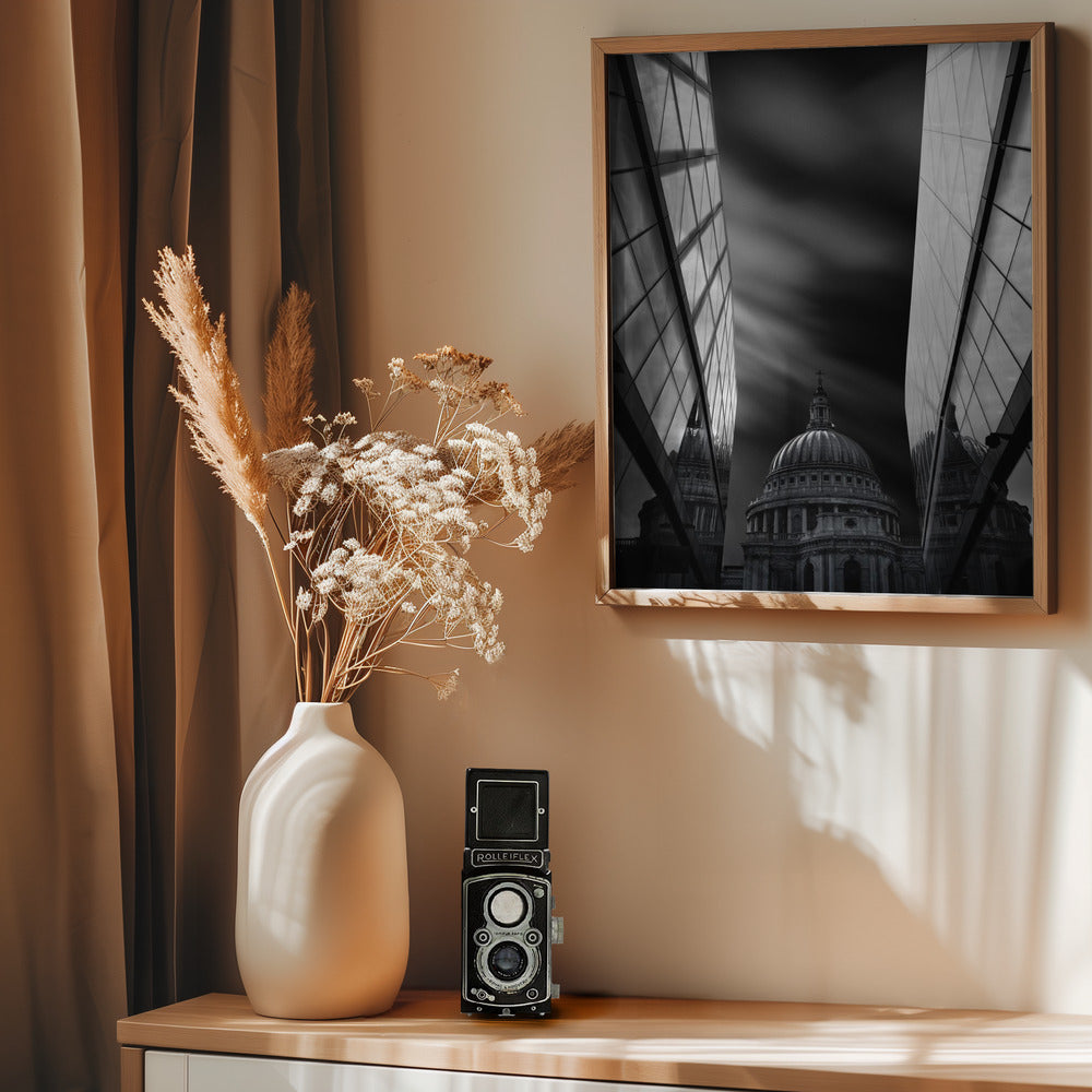 The St Paul's Cathedral in Reflection - Poster / Art Print - interiör