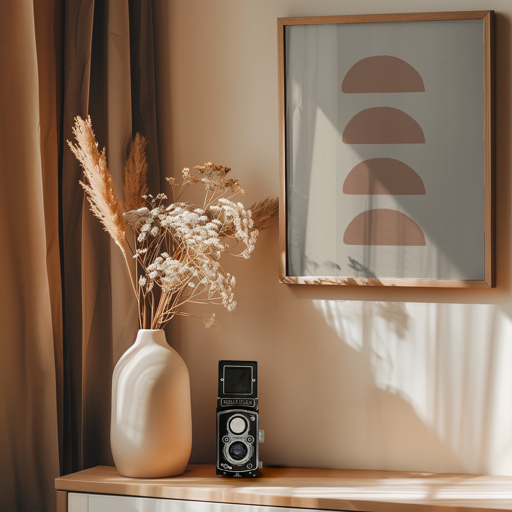 Geometric Mocha - Poster / Art Print - interiör