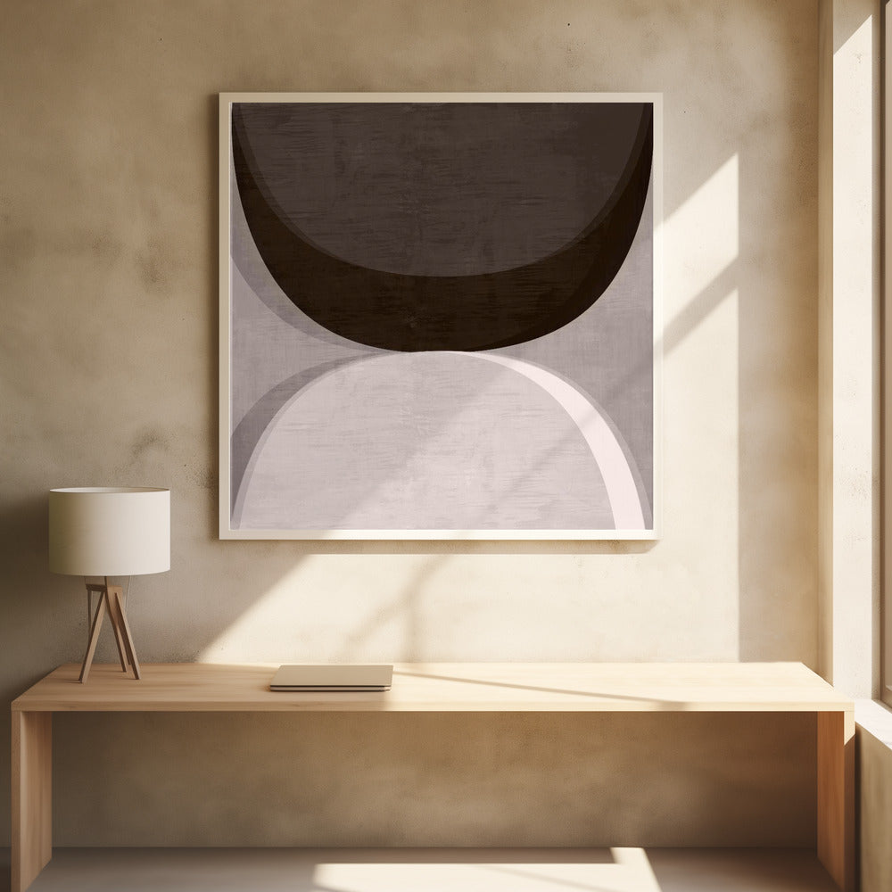Modern Mocha Abstract Shapes 1 - Poster / Art Print - interiör