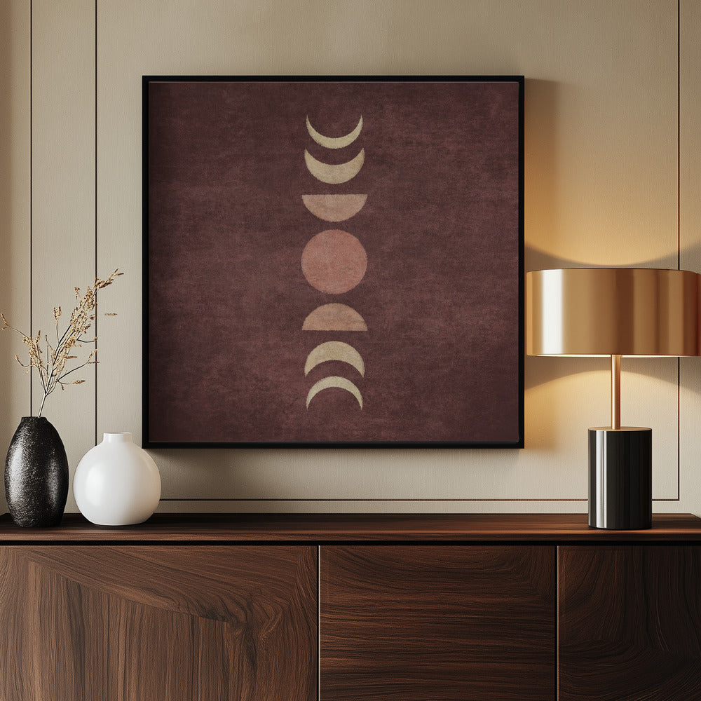 Lunar Phases Alignment - Poster / Art Print - interiör