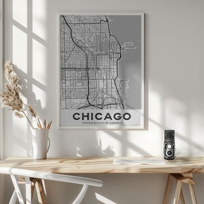 Chicago White - Poster / Art Print - interiör