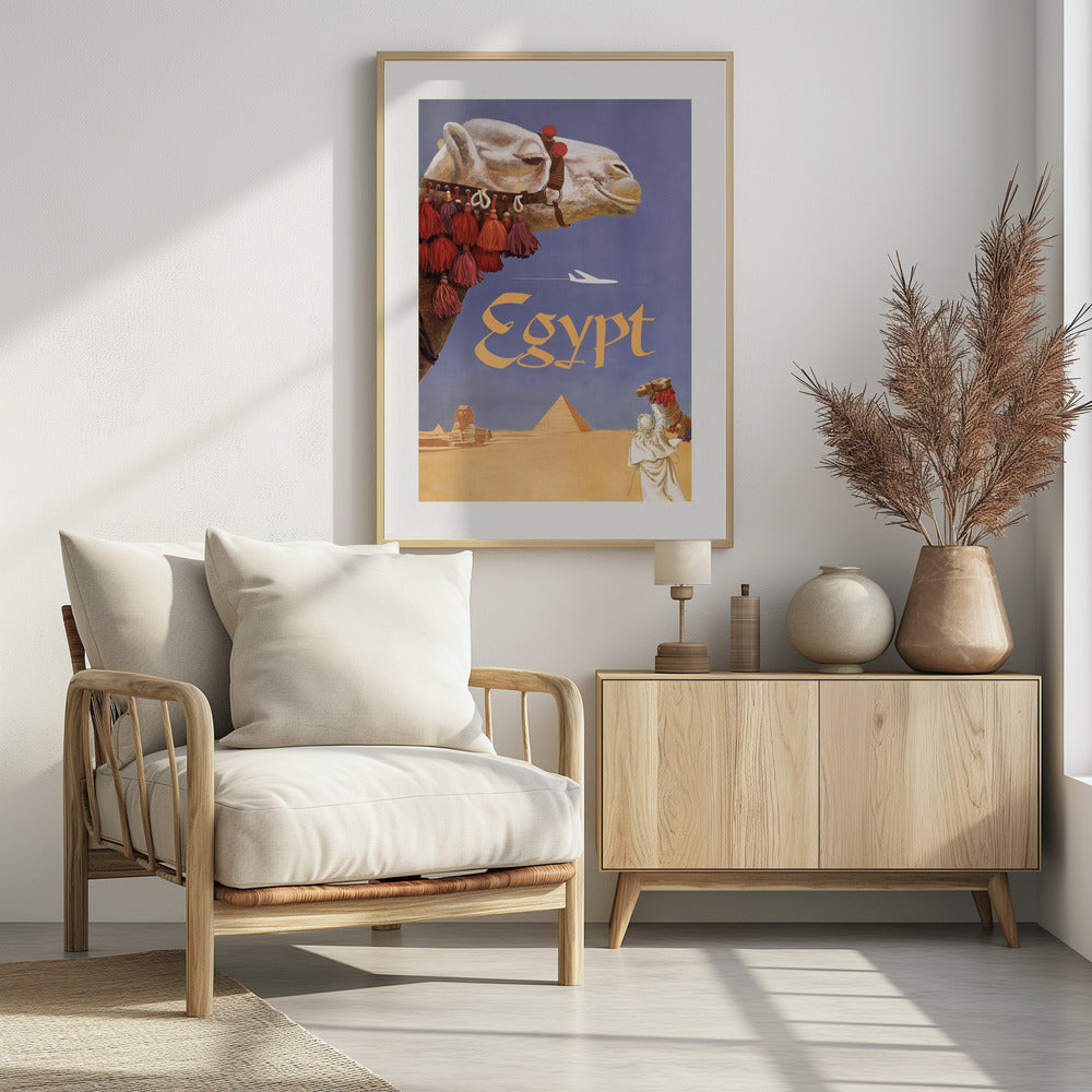 Egypt. Fly Twa (1960) Vintage Poster By David Klein - Poster / Art Print - interiör