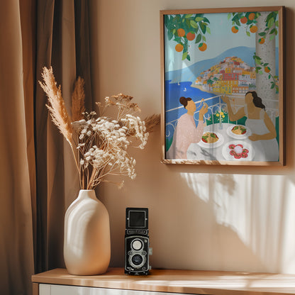 Girls in Positano - Poster / Art Print - interiör