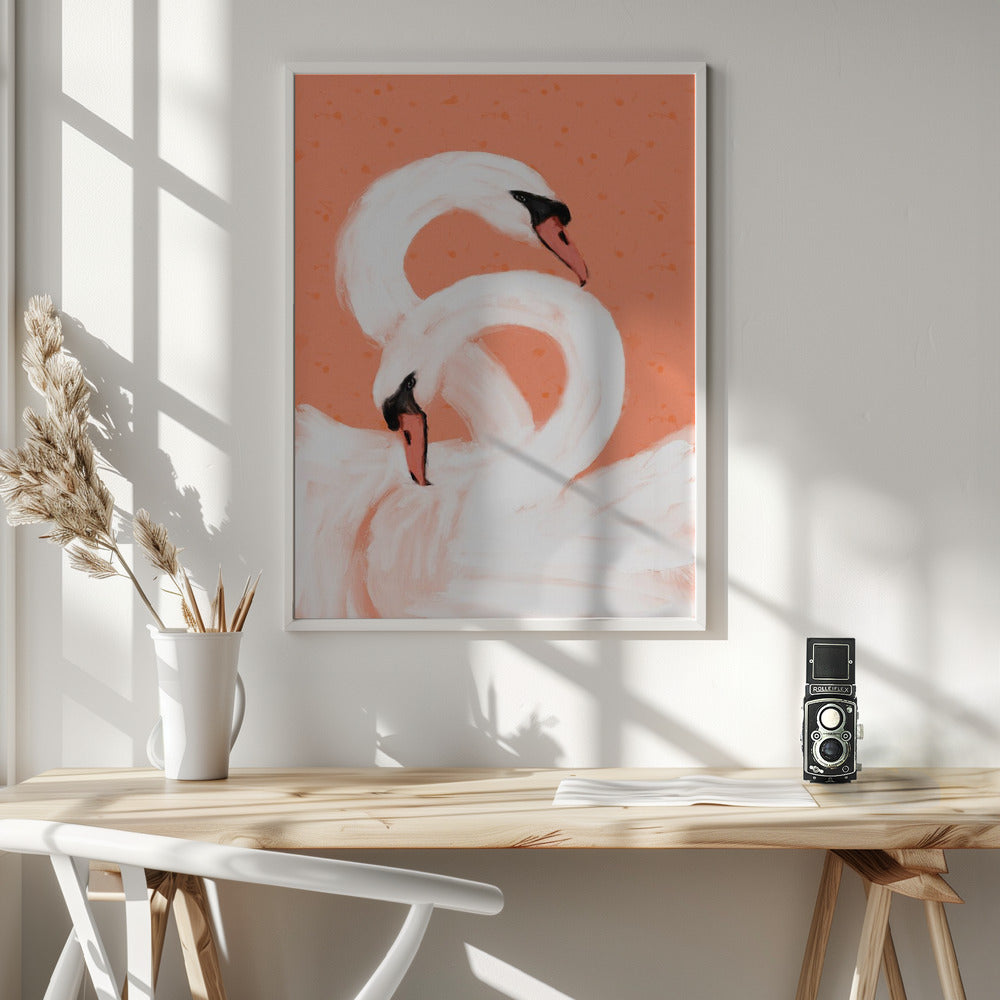 Swans - Poster / Art Print - interiör